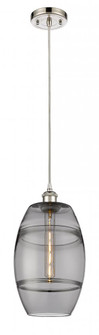 Vaz - 1 Light - 8 inch - Polished Nickel - Cord hung - Mini Pendant (3442|516-1P-PN-G557-8SM)