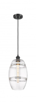 Vaz - 1 Light - 8 inch - Matte Black - Cord hung - Mini Pendant (3442|516-1P-BK-G557-8CL)