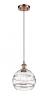 Rochester - 1 Light - 8 inch - Antique Copper - Cord hung - Mini Pendant (3442|516-1P-AC-G556-8CL)
