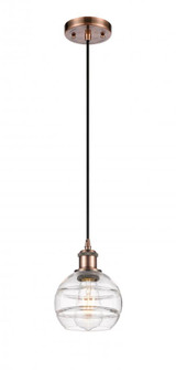 Rochester - 1 Light - 6 inch - Antique Copper - Cord hung - Mini Pendant (3442|516-1P-AC-G556-6CL)