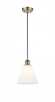Berkshire - 1 Light - 8 inch - Antique Brass - Cord hung - Mini Pendant (3442|516-1P-AB-GBC-81-LED)