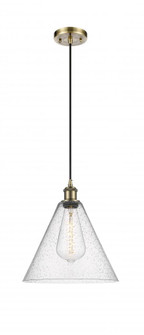 Berkshire - 1 Light - 12 inch - Antique Brass - Cord hung - Mini Pendant (3442|516-1P-AB-GBC-124-LED)