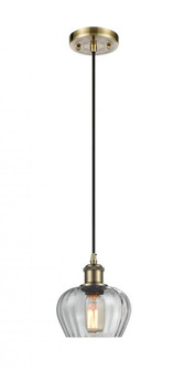 Fenton - 1 Light - 7 inch - Antique Brass - Cord hung - Mini Pendant (3442|516-1P-AB-G92)