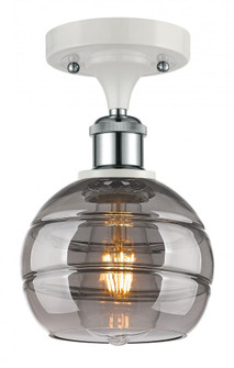 Rochester - 1 Light - 6 inch - White Polished Chrome - Semi-Flush Mount (3442|516-1C-WPC-G556-6SM)
