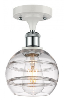 Rochester - 1 Light - 6 inch - White Polished Chrome - Semi-Flush Mount (3442|516-1C-WPC-G556-6CL)