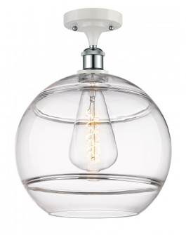 Rochester - 1 Light - 12 inch - White Polished Chrome - Semi-Flush Mount (3442|516-1C-WPC-G556-12CL)