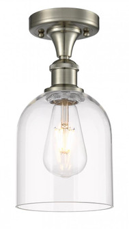 Bella - 1 Light - 6 inch - Brushed Satin Nickel - Semi-Flush Mount (3442|516-1C-SN-G558-6CL)