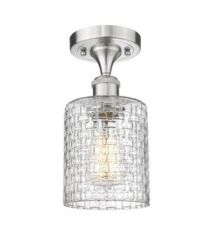 Cobbleskill - 1 Light - 5 inch - Brushed Satin Nickel - Semi-Flush Mount (3442|516-1C-SN-G112C-5CL)