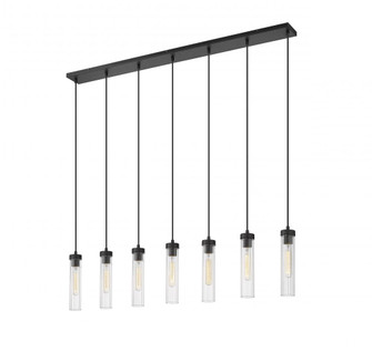 7 Light Linear Chandelier (276|740P-7L-MB)