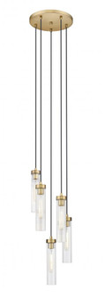 5 Light Chandelier (276|740P-5R-RB)