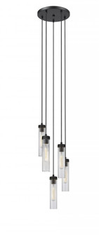 5 Light Chandelier (276|740P-5R-MB)