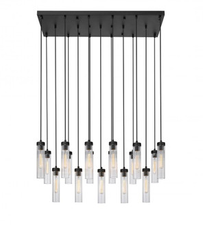 17 Light Linear Chandelier (276|740P-17L-MB)