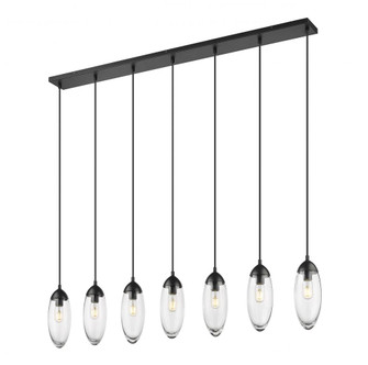 7 Light Linear Chandelier (276|651P-7L-MB)