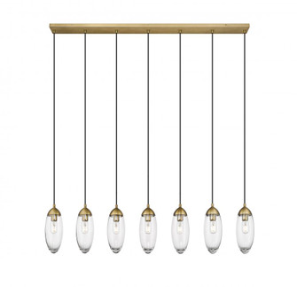 7 Light Linear Chandelier (276|651P-7L-RB)