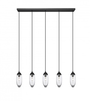 5 Light Linear Chandelier (276|651P-5L-MB)