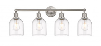 Bella - 4 Light - 33 inch - Brushed Satin Nickel - Bath Vanity Light (3442|616-4W-SN-G558-6CL)