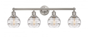 Rochester - 4 Light - 33 inch - Brushed Satin Nickel - Bath Vanity Light (3442|616-4W-SN-G556-6CL)