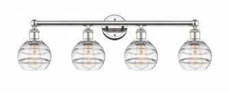 Rochester - 4 Light - 33 inch - Polished Nickel - Bath Vanity Light (3442|616-4W-PN-G556-6CL)