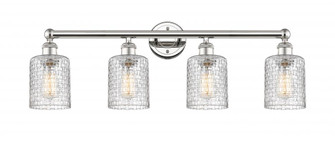 Cobbleskill - 4 Light - 32 inch - Polished Nickel - Bath Vanity Light (3442|616-4W-PN-G112C-5CL)