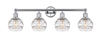 Rochester - 4 Light - 33 inch - Polished Chrome - Bath Vanity Light (3442|616-4W-PC-G556-6CL)