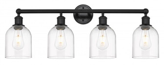 Bella - 4 Light - 33 inch - Matte Black - Bath Vanity Light (3442|616-4W-BK-G558-6CL)