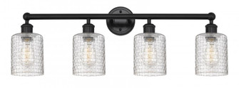 Cobbleskill - 4 Light - 32 inch - Matte Black - Bath Vanity Light (3442|616-4W-BK-G112C-5CL)