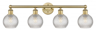 Athens - 4 Light - 33 inch - Brushed Brass - Bath Vanity Light (3442|616-4W-BB-G122C-6CL)