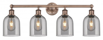 Bella - 4 Light - 33 inch - Antique Copper - Bath Vanity Light (3442|616-4W-AC-G558-6SM)