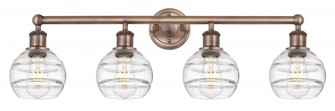 Rochester - 4 Light - 33 inch - Antique Copper - Bath Vanity Light (3442|616-4W-AC-G556-6CL)