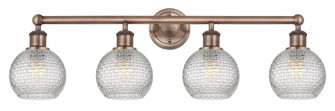 Athens - 4 Light - 33 inch - Antique Copper - Bath Vanity Light (3442|616-4W-AC-G122C-6CL)