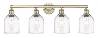 Bella - 4 Light - 33 inch - Antique Brass - Bath Vanity Light (3442|616-4W-AB-G558-6CL)