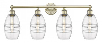 Vaz - 4 Light - 33 inch - Antique Brass - Bath Vanity Light (3442|616-4W-AB-G557-6CL)