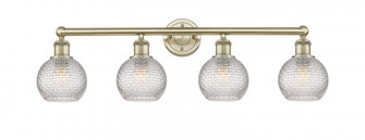 Athens - 4 Light - 33 inch - Antique Brass - Bath Vanity Light (3442|616-4W-AB-G122C-6CL)