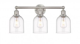 Bella - 3 Light - 24 inch - Brushed Satin Nickel - Bath Vanity Light (3442|616-3W-SN-G558-6CL)