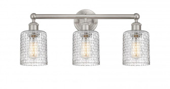 Cobbleskill - 3 Light - 23 inch - Brushed Satin Nickel - Bath Vanity Light (3442|616-3W-SN-G112C-5CL)