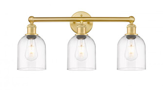 Bella - 3 Light - 24 inch - Satin Gold - Bath Vanity Light (3442|616-3W-SG-G558-6CL)