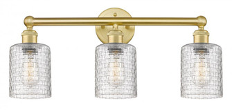 Cobbleskill - 3 Light - 23 inch - Satin Gold - Bath Vanity Light (3442|616-3W-SG-G112C-5CL)