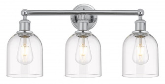 Bella - 3 Light - 24 inch - Polished Chrome - Bath Vanity Light (3442|616-3W-PC-G558-6CL)