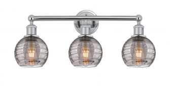 Athens Deco Swirl - 3 Light - 24 inch - Polished Chrome - Bath Vanity Light (3442|616-3W-PC-G1213-6SM)