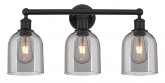 Bella - 3 Light - 24 inch - Matte Black - Bath Vanity Light (3442|616-3W-BK-G558-6SM)