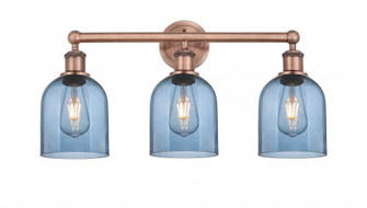 Bella - 3 Light - 24 inch - Antique Copper - Bath Vanity Light (3442|616-3W-AC-G558-6BL)