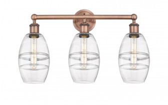 Vaz - 3 Light - 24 inch - Antique Copper - Bath Vanity Light (3442|616-3W-AC-G557-6CL)