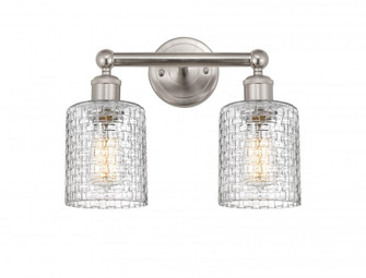 Cobbleskill - 2 Light - 14 inch - Brushed Satin Nickel - Bath Vanity Light (3442|616-2W-SN-G112C-5CL)