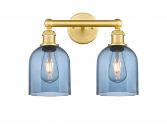 Bella - 2 Light - 15 inch - Satin Gold - Bath Vanity Light (3442|616-2W-SG-G558-6BL)