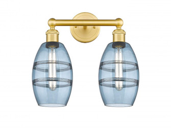 Vaz - 2 Light - 15 inch - Satin Gold - Bath Vanity Light (3442|616-2W-SG-G557-6BL)