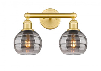 Rochester - 2 Light - 15 inch - Satin Gold - Bath Vanity Light (3442|616-2W-SG-G556-6SM)