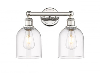 Bella - 2 Light - 15 inch - Polished Nickel - Bath Vanity Light (3442|616-2W-PN-G558-6CL)