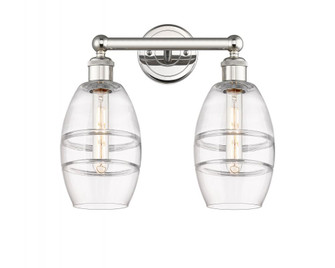 Vaz - 2 Light - 15 inch - Polished Nickel - Bath Vanity Light (3442|616-2W-PN-G557-6CL)