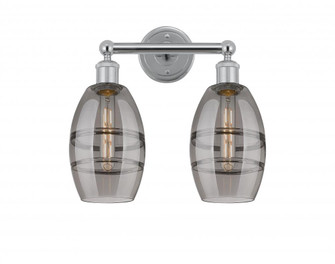 Vaz - 2 Light - 15 inch - Polished Chrome - Bath Vanity Light (3442|616-2W-PC-G557-6SM)