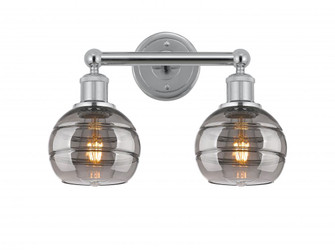 Rochester - 2 Light - 15 inch - Polished Chrome - Bath Vanity Light (3442|616-2W-PC-G556-6SM)
